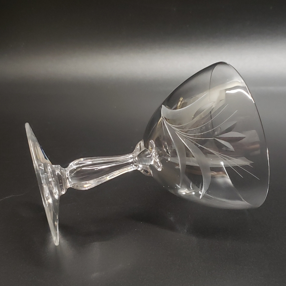 Vintage Fostoria Spray Cut Crystal Liquor Cocktail Glass